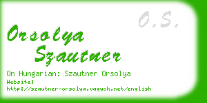 orsolya szautner business card